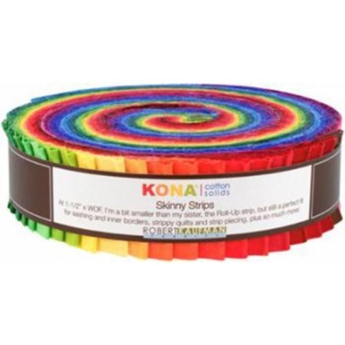 Kona Kona Classics Cotton Solids 1.5" Strips Jelly Roll Precut Fabric By Robert Kaufman Kona Kona Classics Cotton Solids 1.5" Strips Jelly Roll Precut Fabric By Robert Kaufman