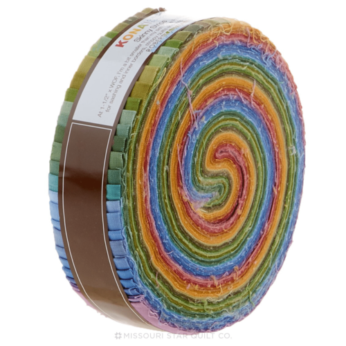 Kona Kona Quilting Cotton Dusty 1.5" Strips Jelly Roll Precut Fabric By Robert Kaufman Kona Kona Quilting Cotton Dusty 1.5" Strips Jelly Roll Precut Fabric By Robert Kaufman