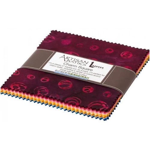 Robert Kaufman Kona Quilting Cotton 5" Squares Good Vibes Artisan Batiks by Lunn Studios for Robert Kaufman Fabrics Robert Kaufman Kona Quilting Cotton 5" Squares Good Vibes Artisan Batiks by Lunn Studios for Robert Kaufman Fabrics