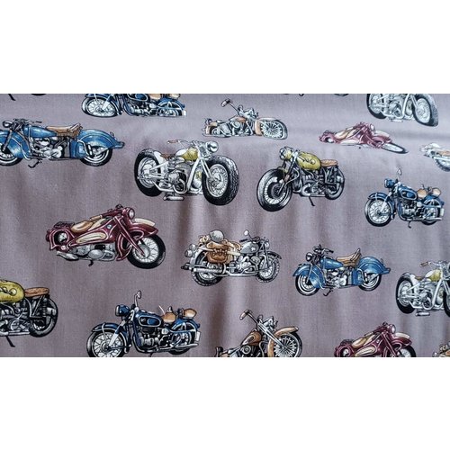 Nutex Fabrics Motorcycles Classic Ride Quilting Cotton Fabric By Nutex