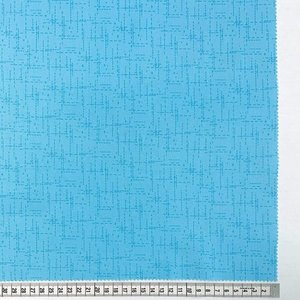 Nutex Fabrics Quilting Cotton Fabric Aqua Stitched by Nutex