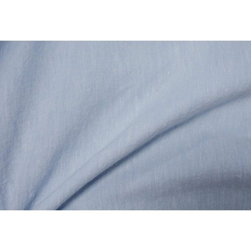 Belize Plain Yarn Dyed Linen Solid Capri Blue Colour Fabric