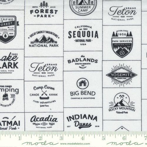 Moda Fabrics Quilting Cotton Timber Cream And Black Camp Badges By Sweetwater for Moda Fabrics Moda Fabrics Quilting Cotton Timber Cream And Black Camp Badges By Sweetwater for Moda Fabrics