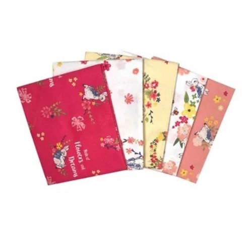 Visage Textile Inc. Quilting Cotton fabric 5pcs Fat Quarter Bundle Peter Rabbit Flowers and Dreams By Visage Textiles ltd. Visage Textile Inc. Quilting Cotton fabric 5pcs Fat Quarter Bundle Peter Rabbit Flowers and Dreams By Visage Textiles ltd.