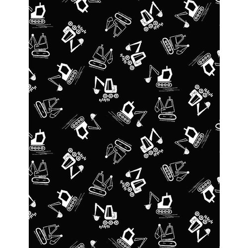 Dear Stella Fabrics Quilting Cotton Black See You Later Excavator Cotton Fabric By Dear Stella Dear Stella Fabrics Quilting Cotton Black See You Later Excavator Cotton Fabric By Dear Stella