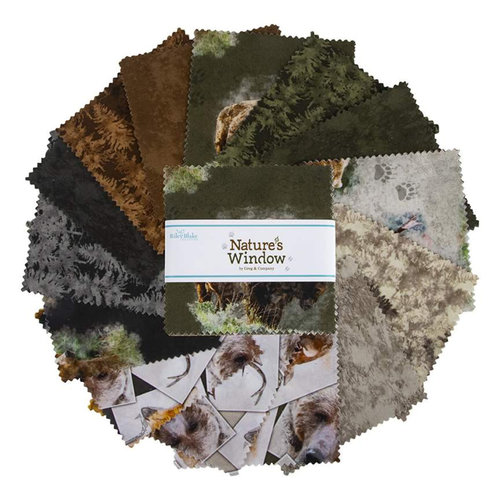 Riley Blake Quilting Cotton Fabric Charm Pack Natures Window By Greg And Company For Riley Blake Designs Riley Blake Quilting Cotton Fabric Charm Pack Natures Window By Greg And Company For Riley Blake Designs