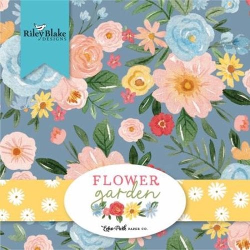 Riley Blake Quilting  Charm Squares Pack Flower Garden Fabric By Riley Blake Designs