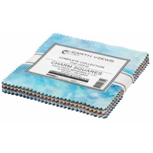 Robert Kaufman Quilting Cotton 5 inch Charm Squares Earth Views By Robert Kaufman Robert Kaufman Quilting Cotton 5 inch Charm Squares Earth Views By Robert Kaufman