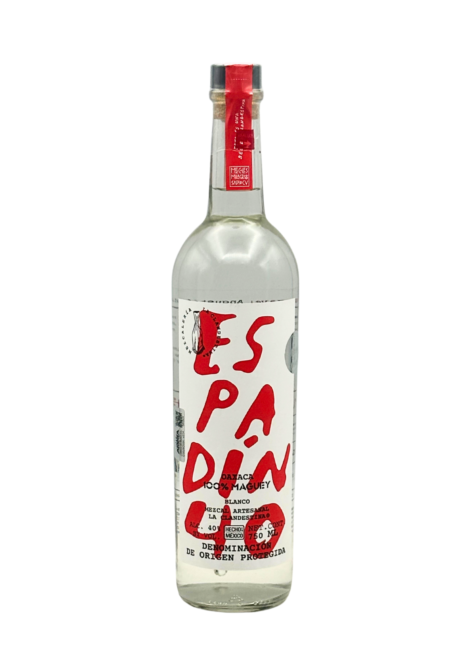 Mezcal Artesanal "Espadin 40"  by Mezcales Milagrito  (100% Maguey)