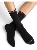 Bleuforet Mens Cotton Sport Socks Black O/S  (9.5-12 1/2)