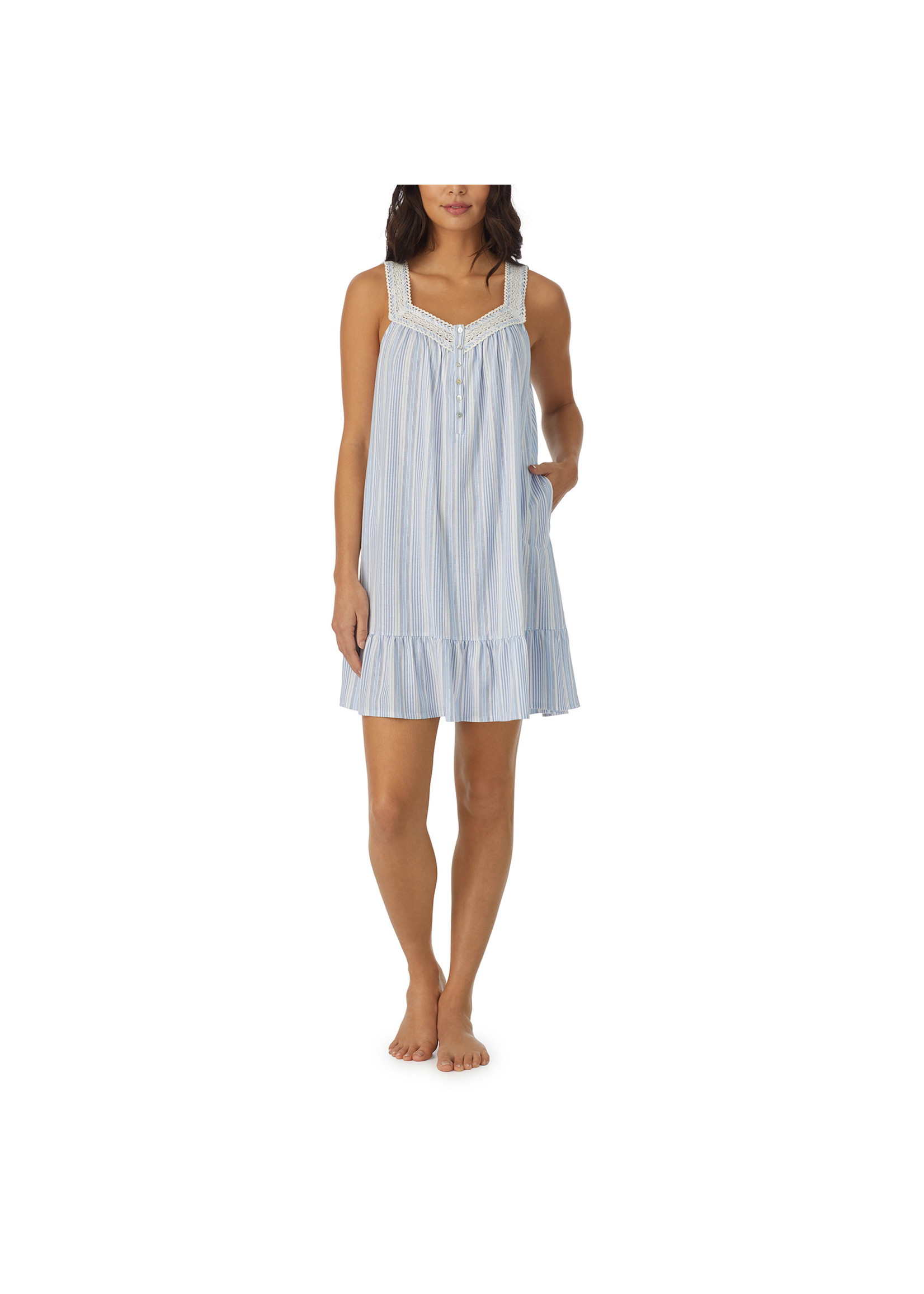 Aria Nautical Stripes Sleeveless Nightgown