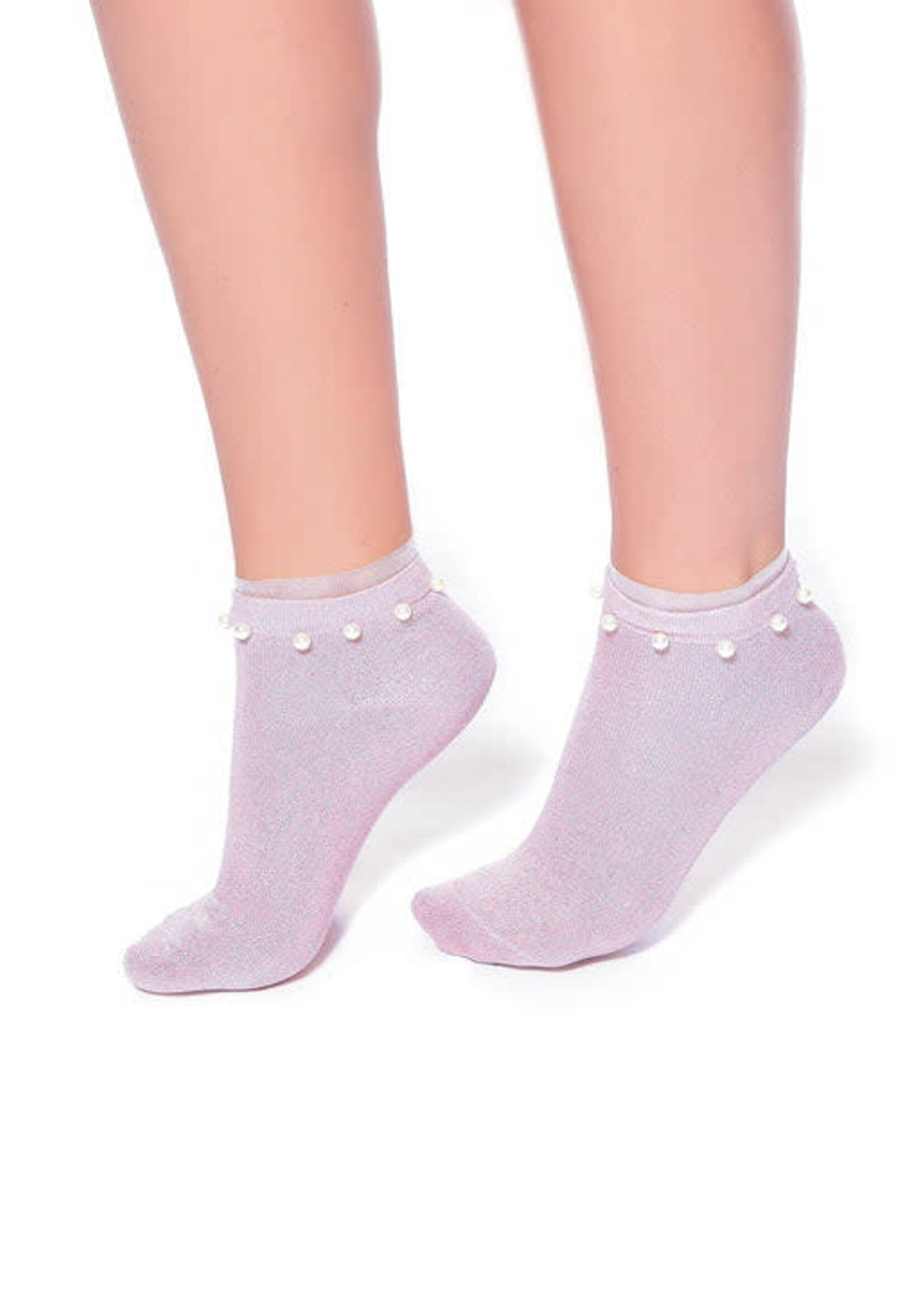 Pamela Mann Glitter & Pearl Cotton Ankle Socks
