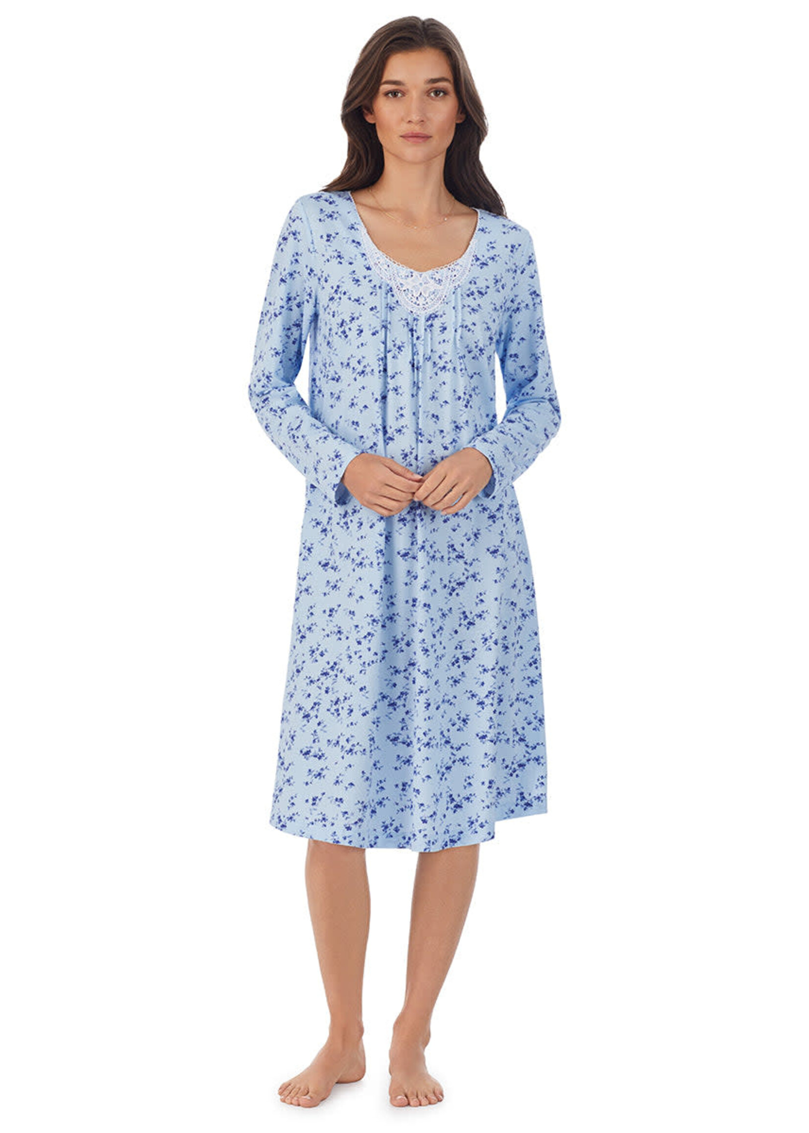 Carole Hochman Blue Floral  Waltz Nightgown
