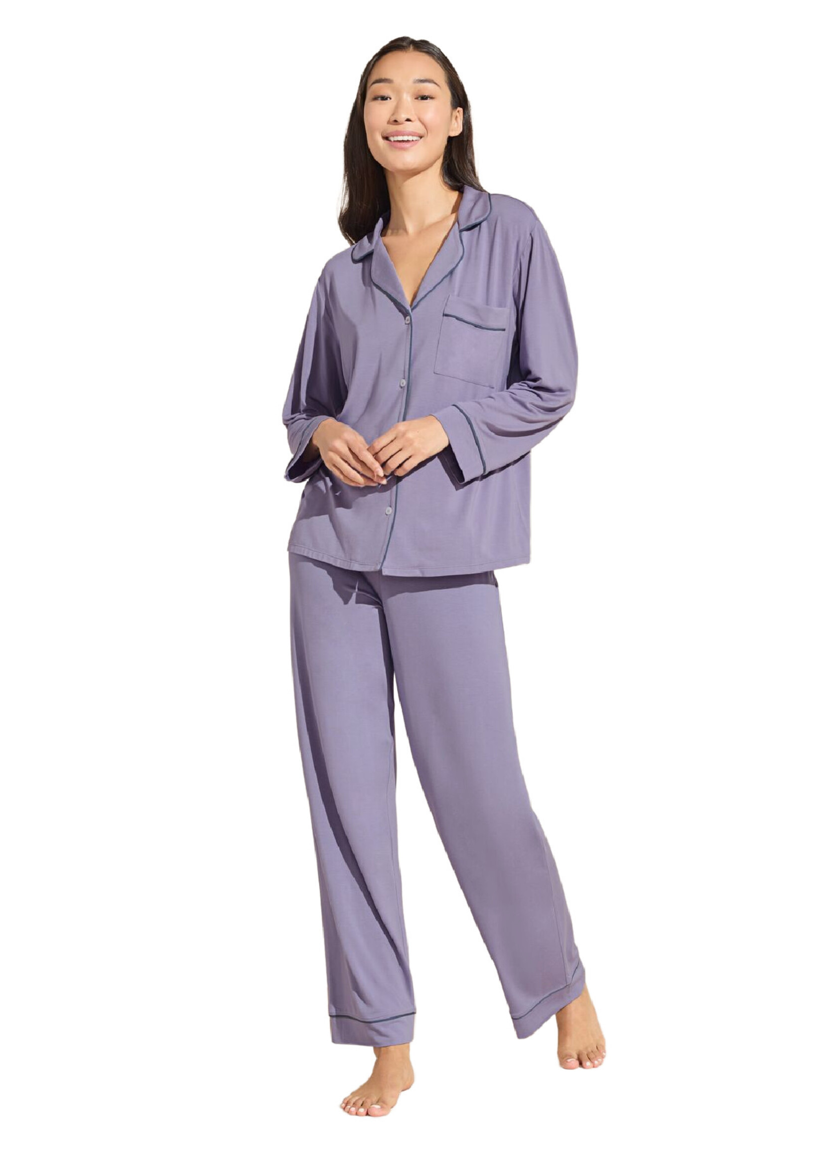 eberjey Women's Gisele Pajama, Navy/Ivory, Large : : Clothing,  Shoes & Accessories