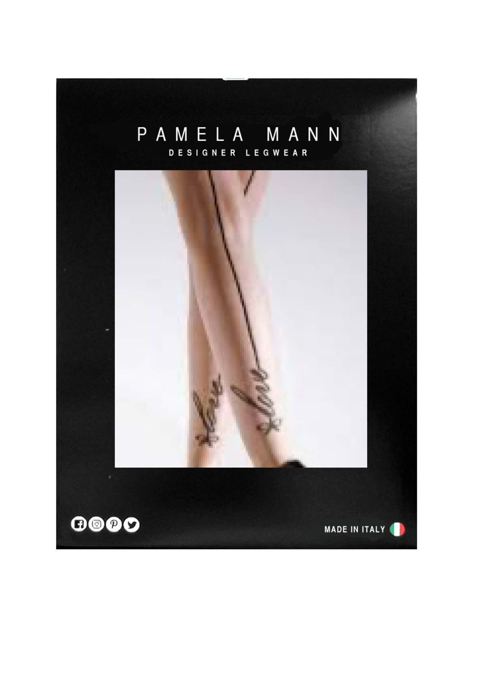 Pamela Mann Love Seamed Tights Natural & Black O/S - Coup de