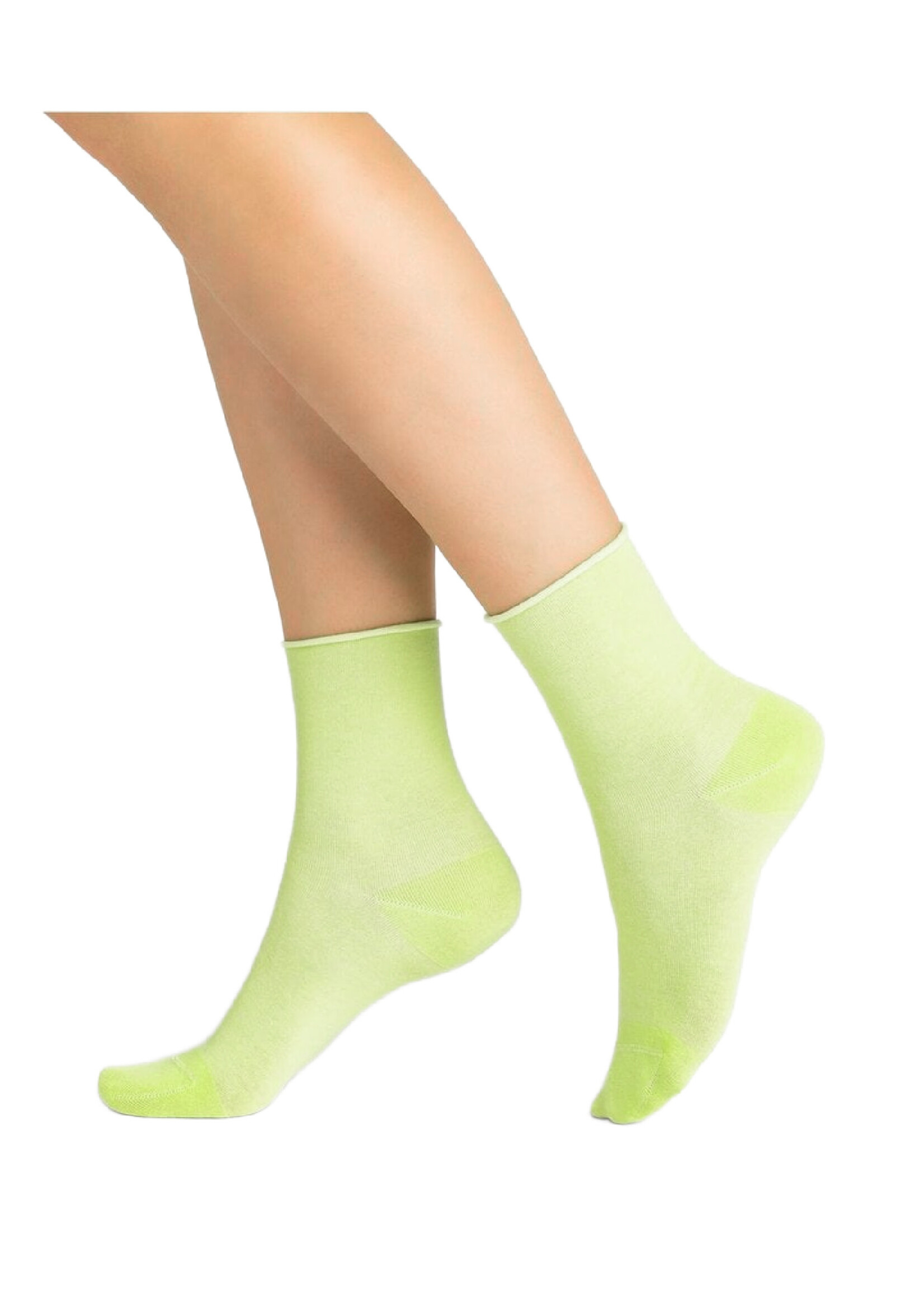 Bleuforet Cotton Velvet Ankle Socks   Green Tea O/S