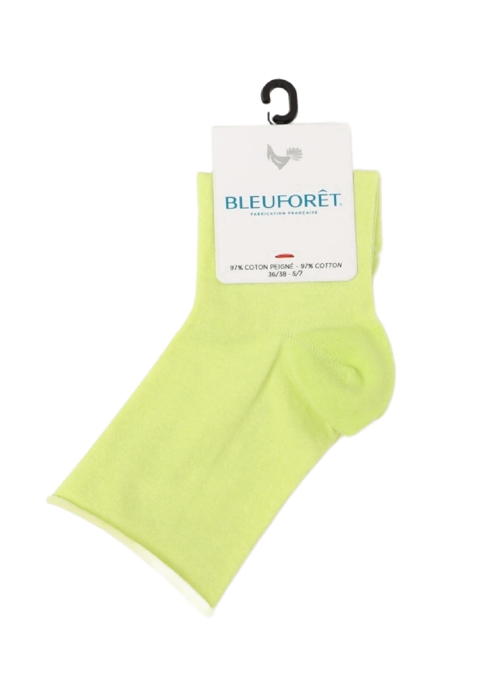 Bleuforet Cotton Velvet Ankle Socks   Green Tea O/S
