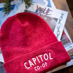 Capitol Co-Op Red Embroidered Beanie