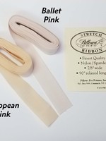 Pillows for Pointes European Pink Stretch Ribbon Cut