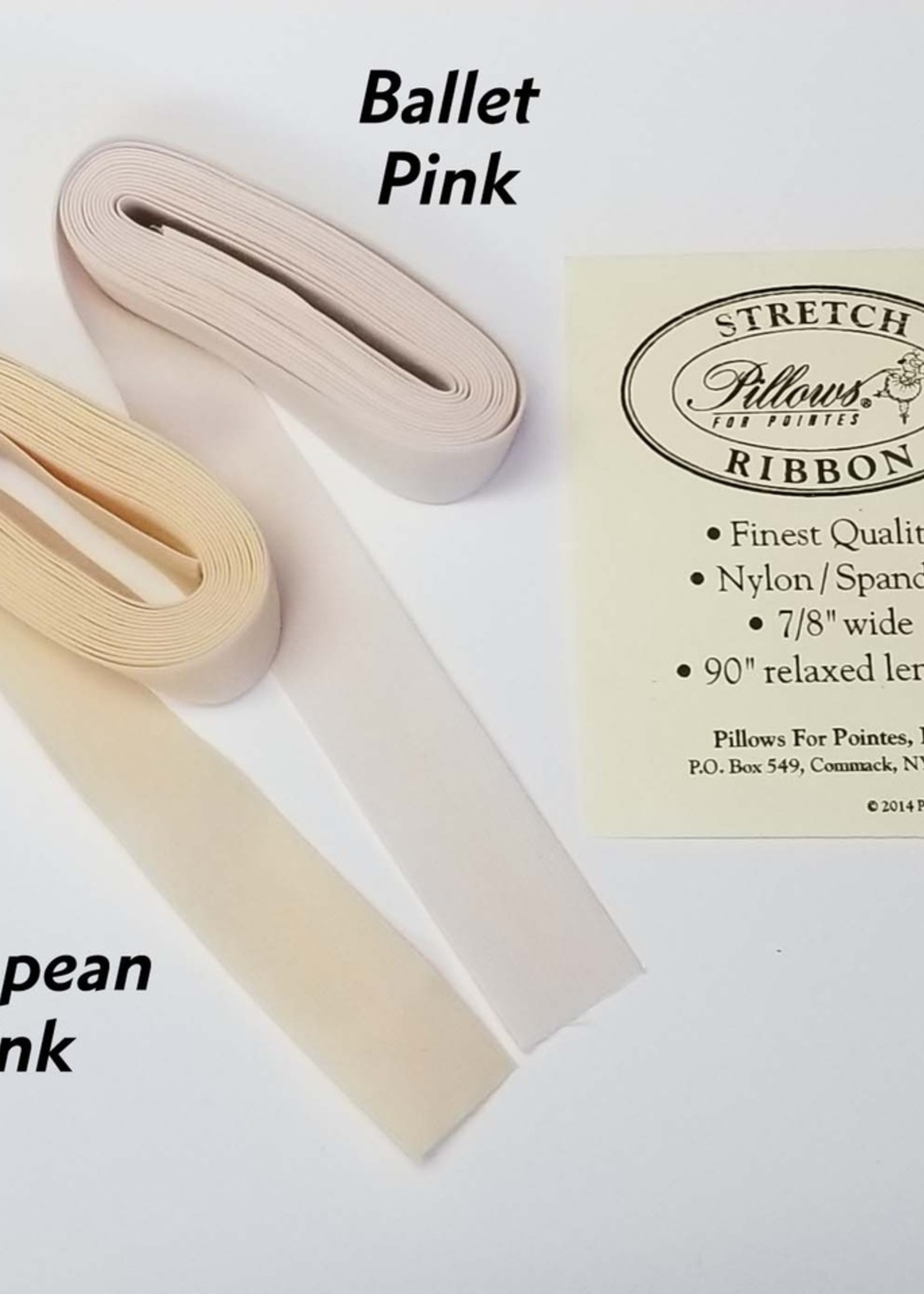 Pillows for Pointes European Pink Stretch Ribbon Cut