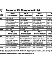 Ben Nye Theatrical Creme Personal Kit - FAIR: LIGHTEST PK-0
