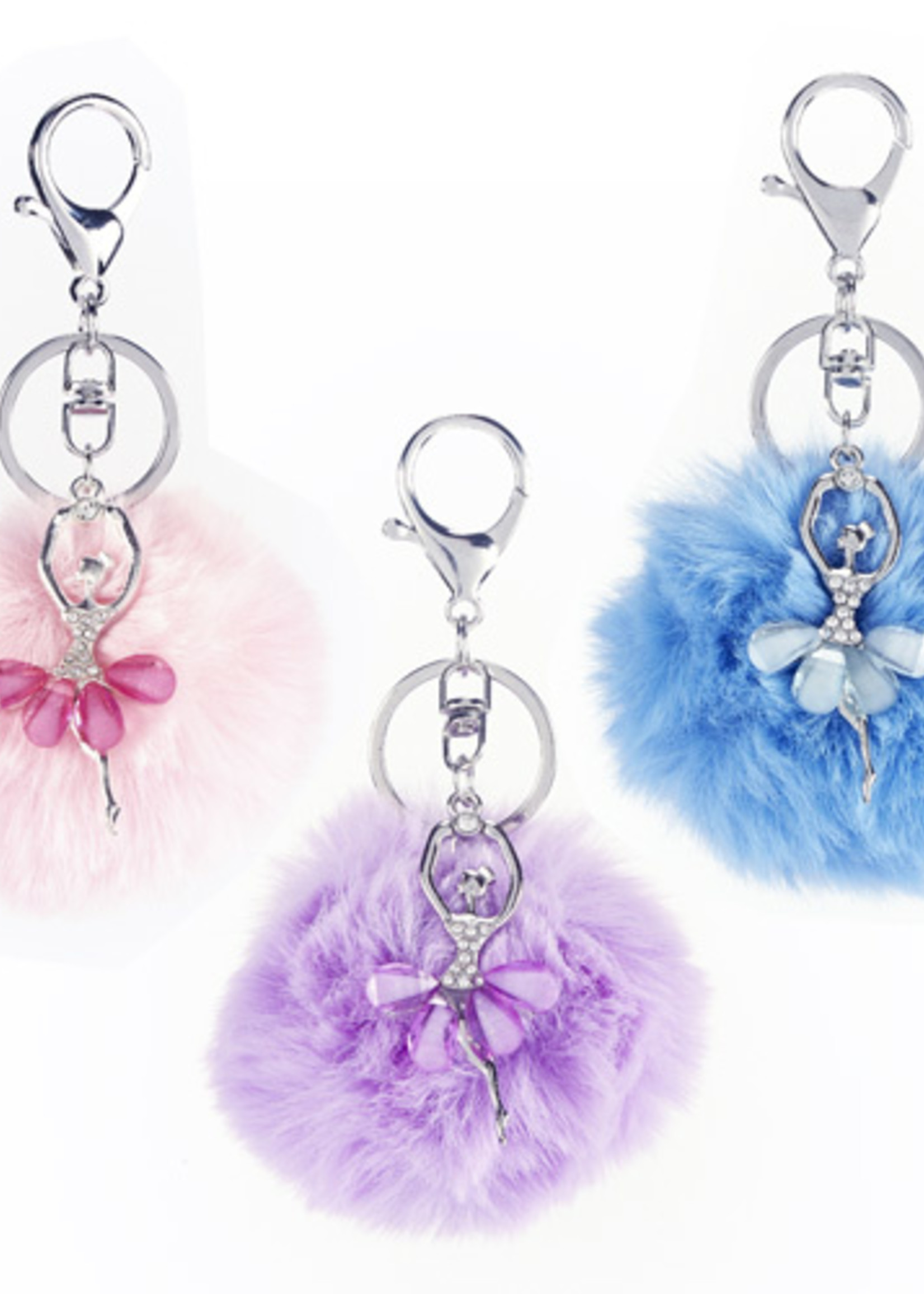 Dasha Designs Ballerina Keychain Poof