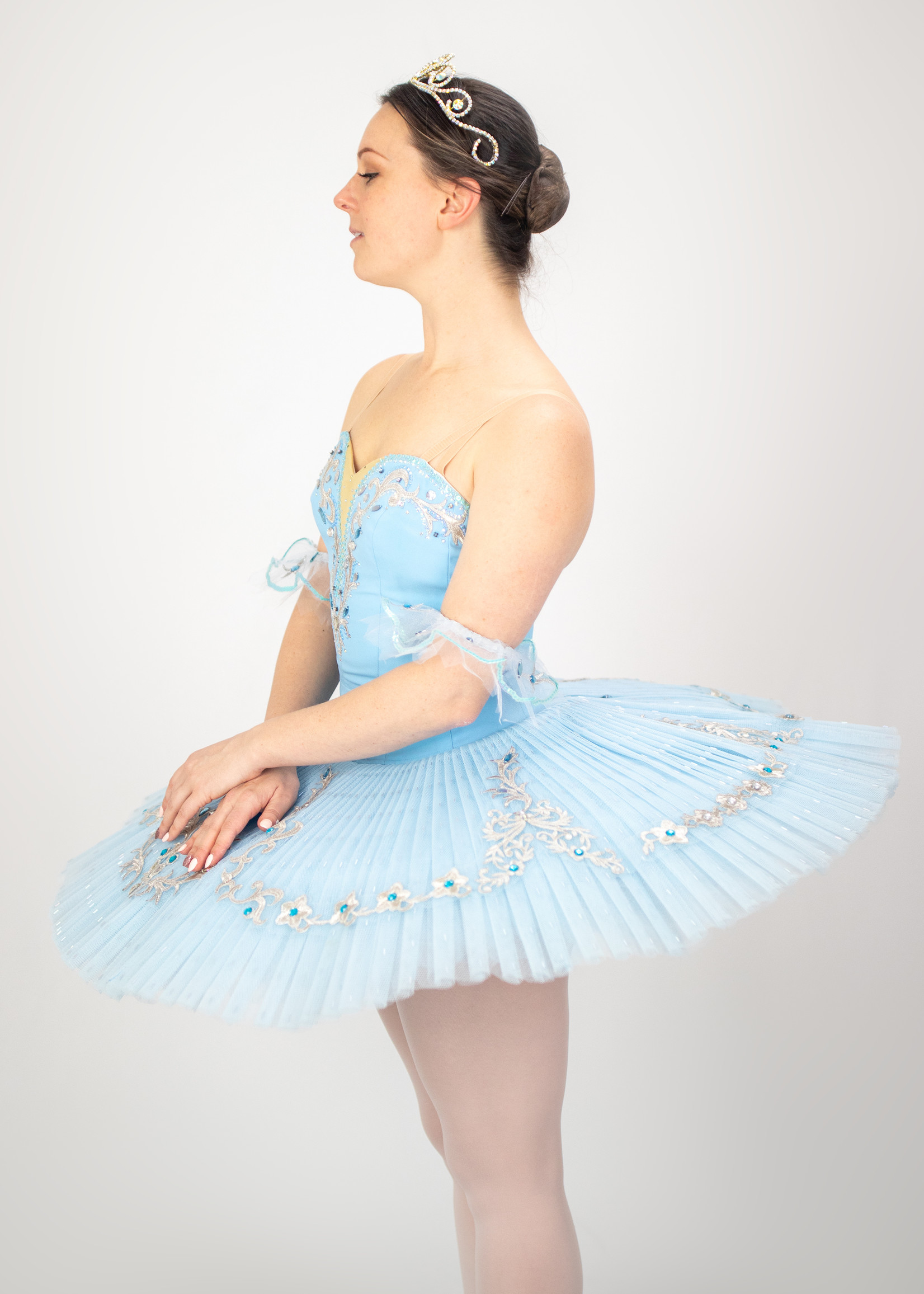 Long White Lyrical Dress from Capezio Hire Costume