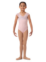 Mirella M1555C Child Floral Cap Sleeve Leotard