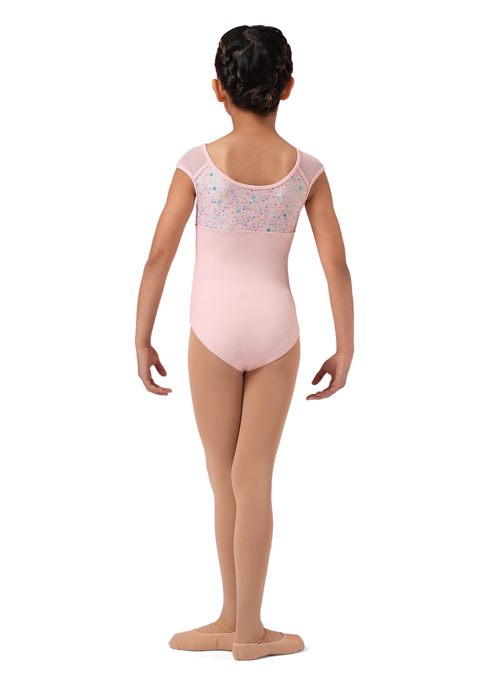 Mirella M1555C Child Floral Cap Sleeve Leotard