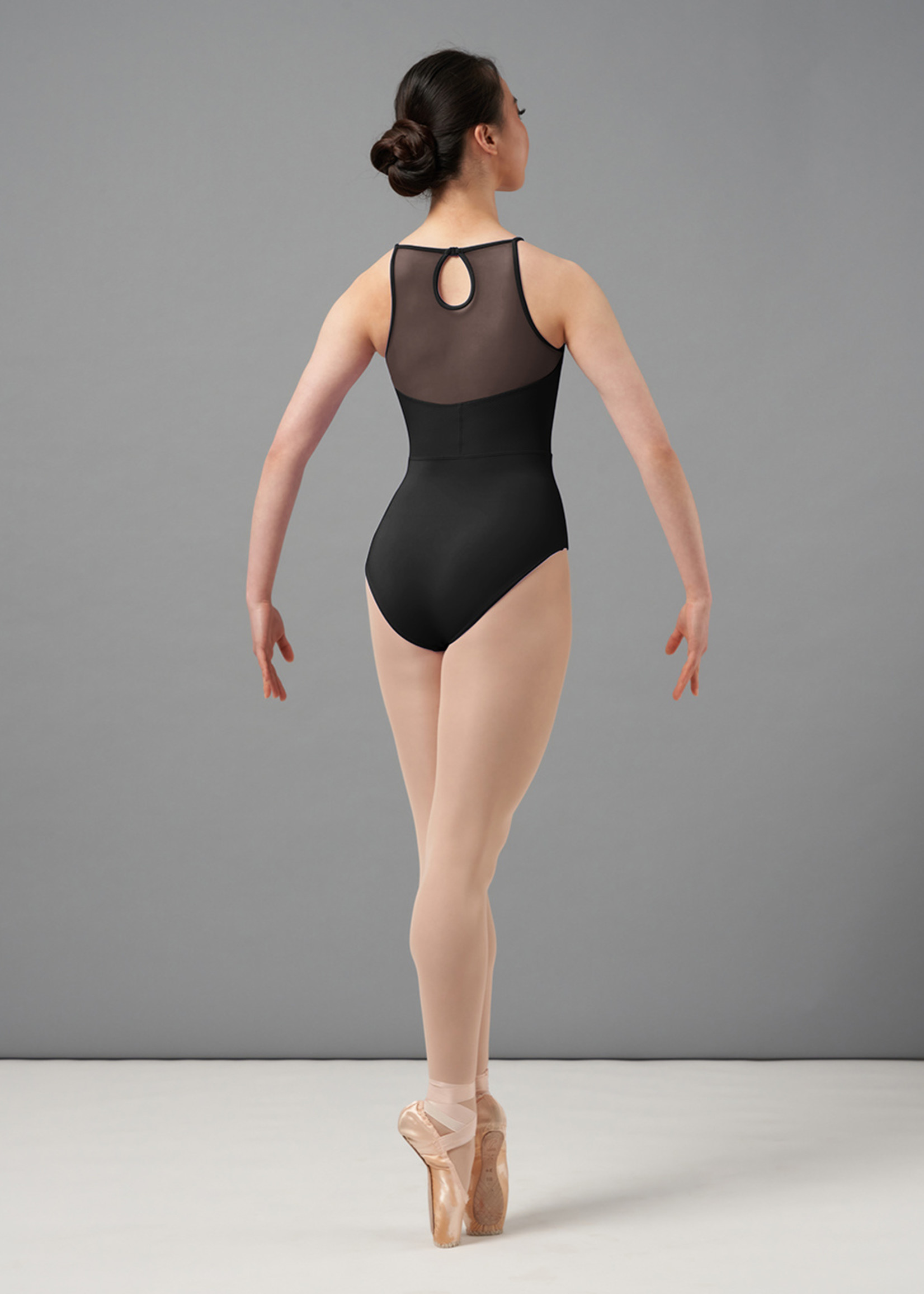 Mirella Adult Chevron Rib Halter Leotard
