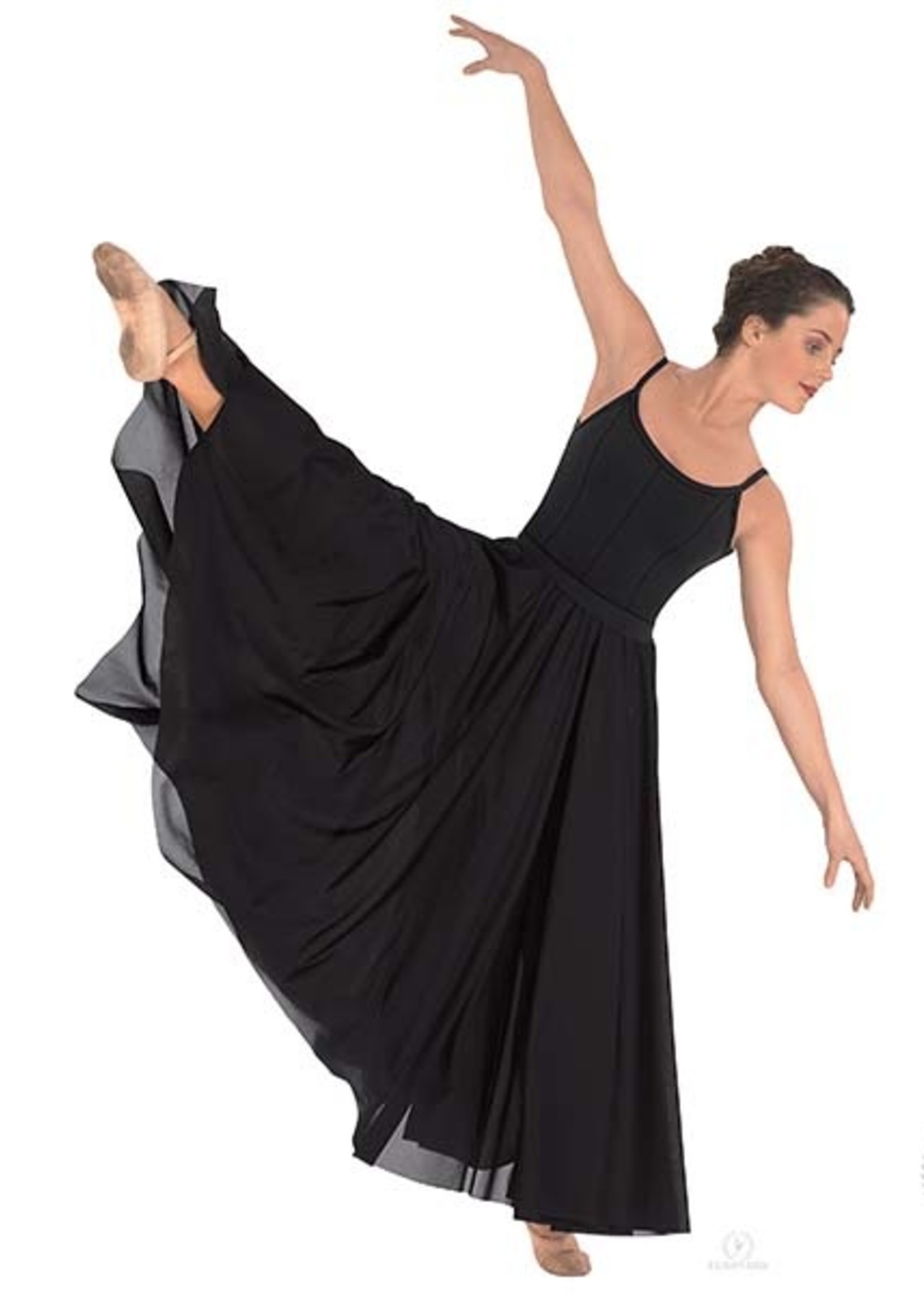 Eurotard Full Length Triple Panel Black Skirt
