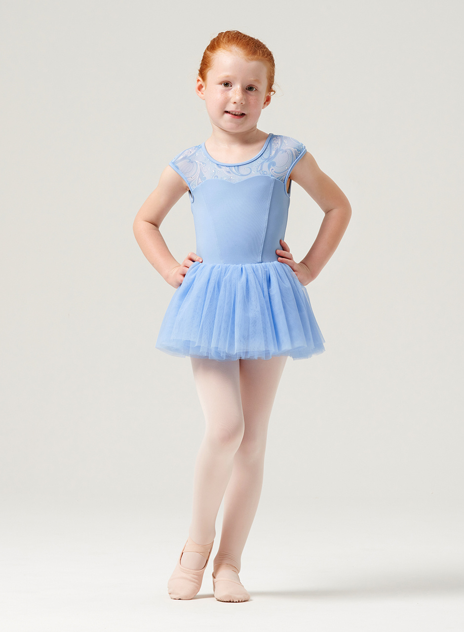 Mirella Paisley Cap Sleeve Tutu Dress