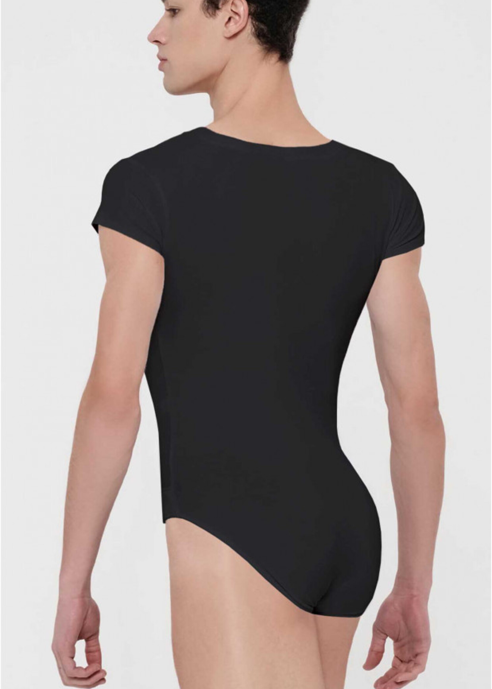 Wear Moi Igor Men's Short Sleeve Wide Neck Leotard