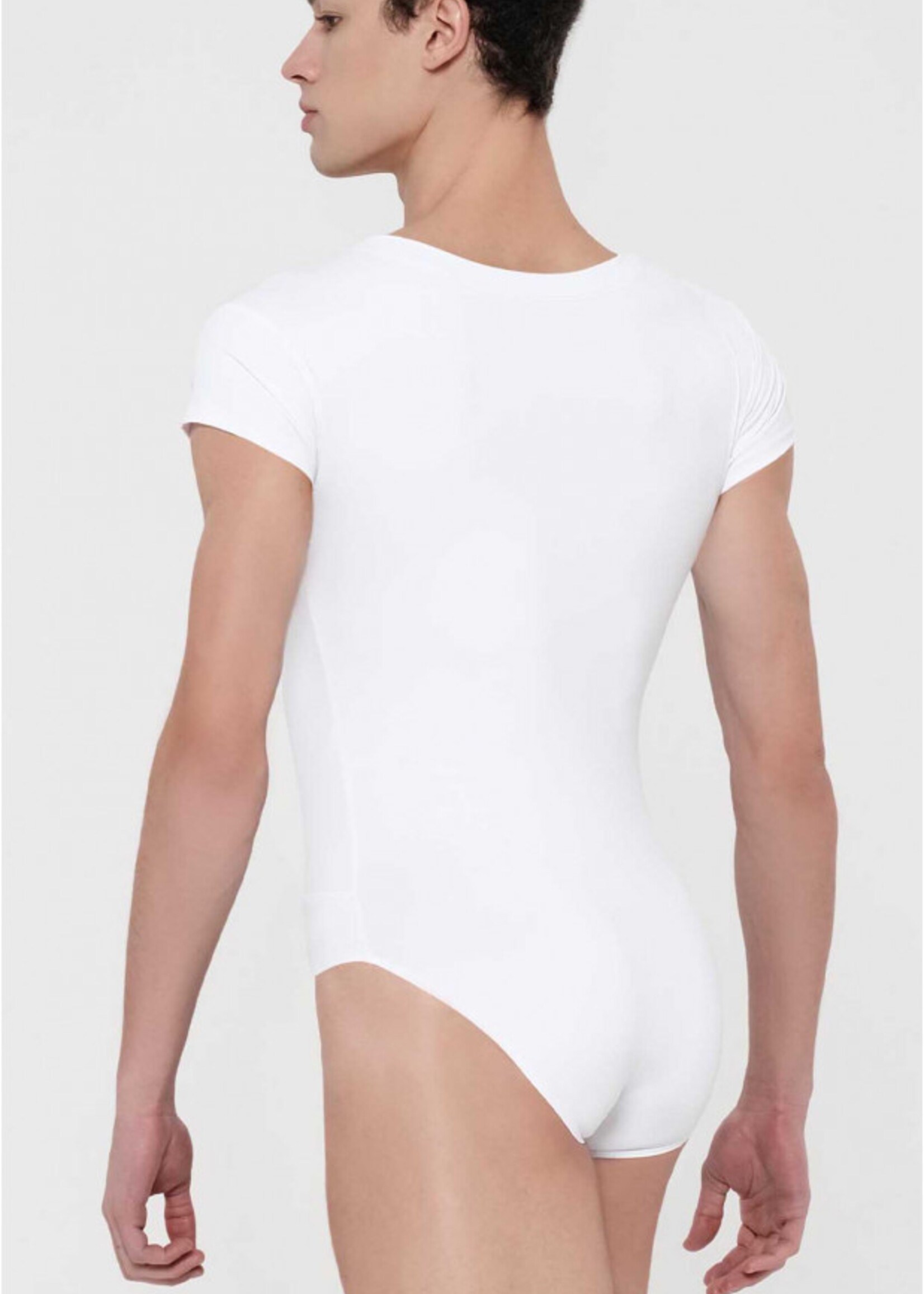 Grade 5 Ballet. Mens White Cap Sleeve leotard