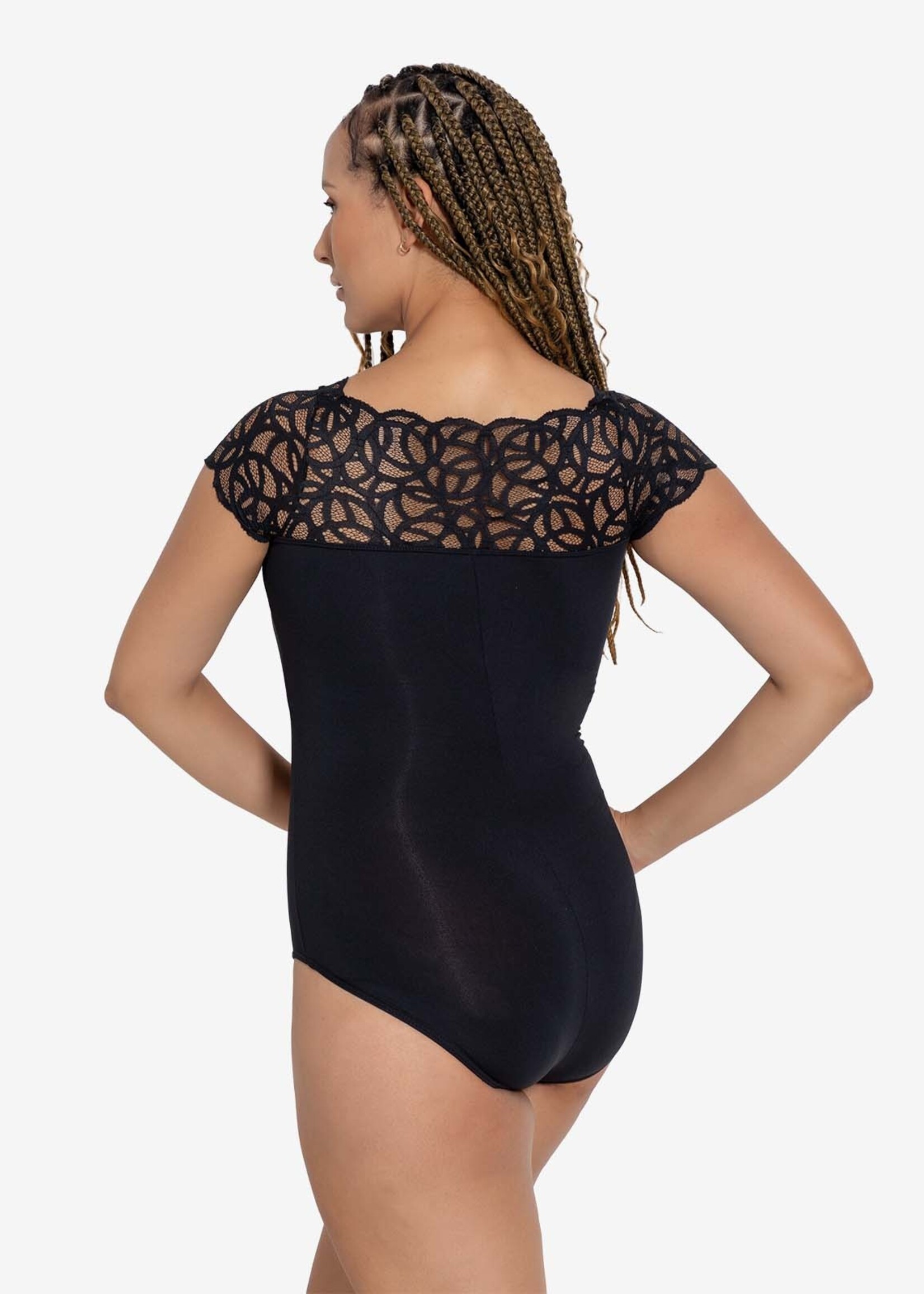 So Danca Adult Elenita Lace Cap Sleeve Leotard