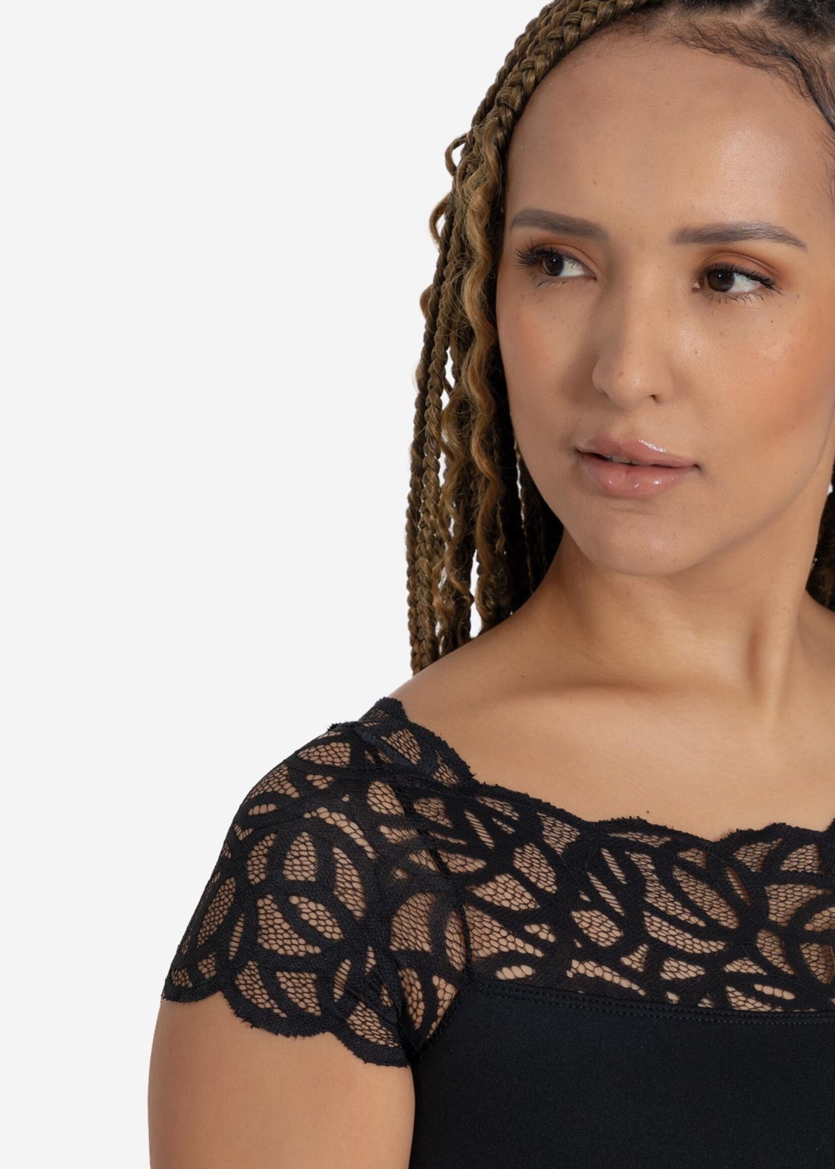 So Danca Adult Elenita Lace Cap Sleeve Leotard