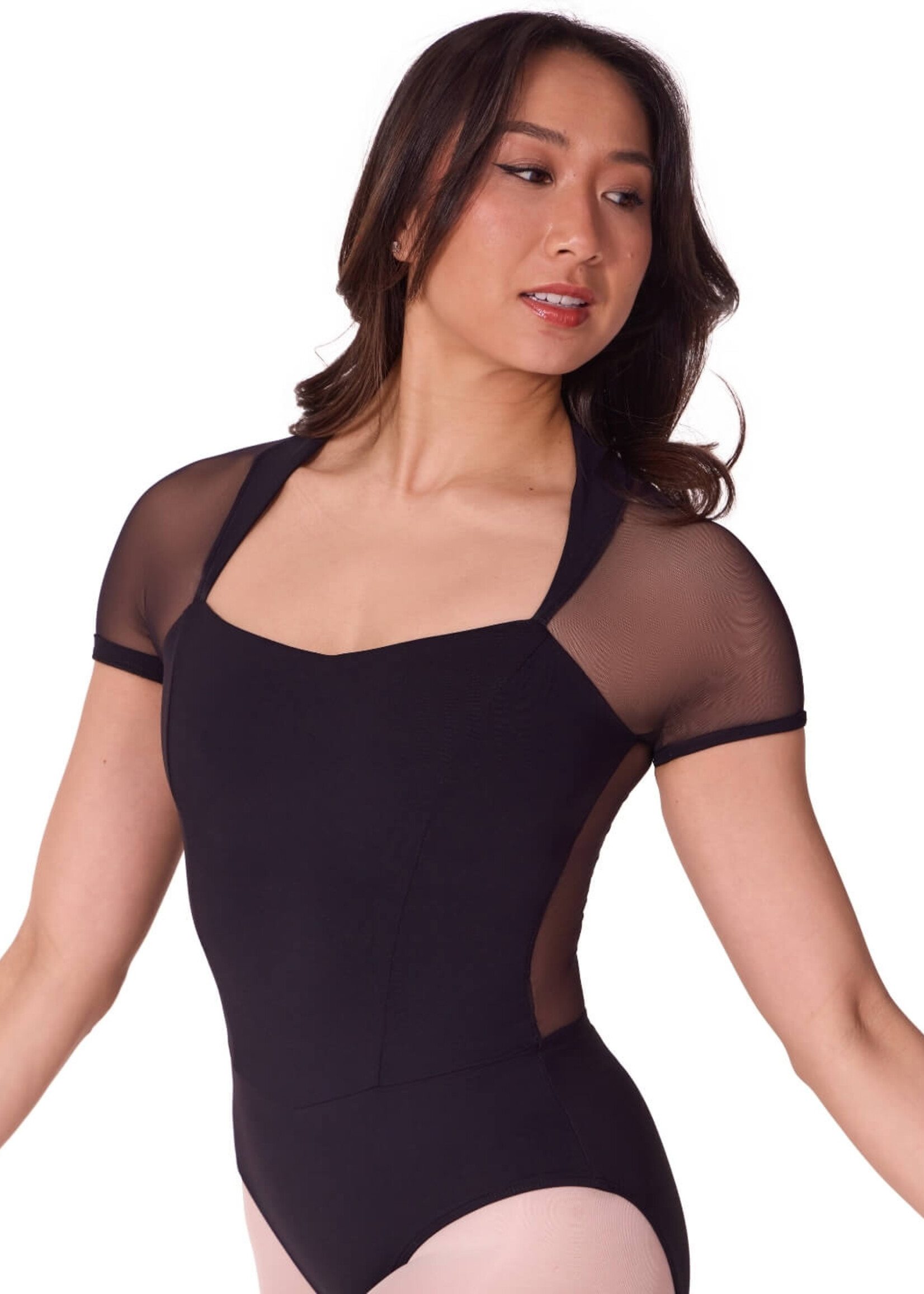Capezio Adult Soft Elegance Corset Short Sleeve Leotard