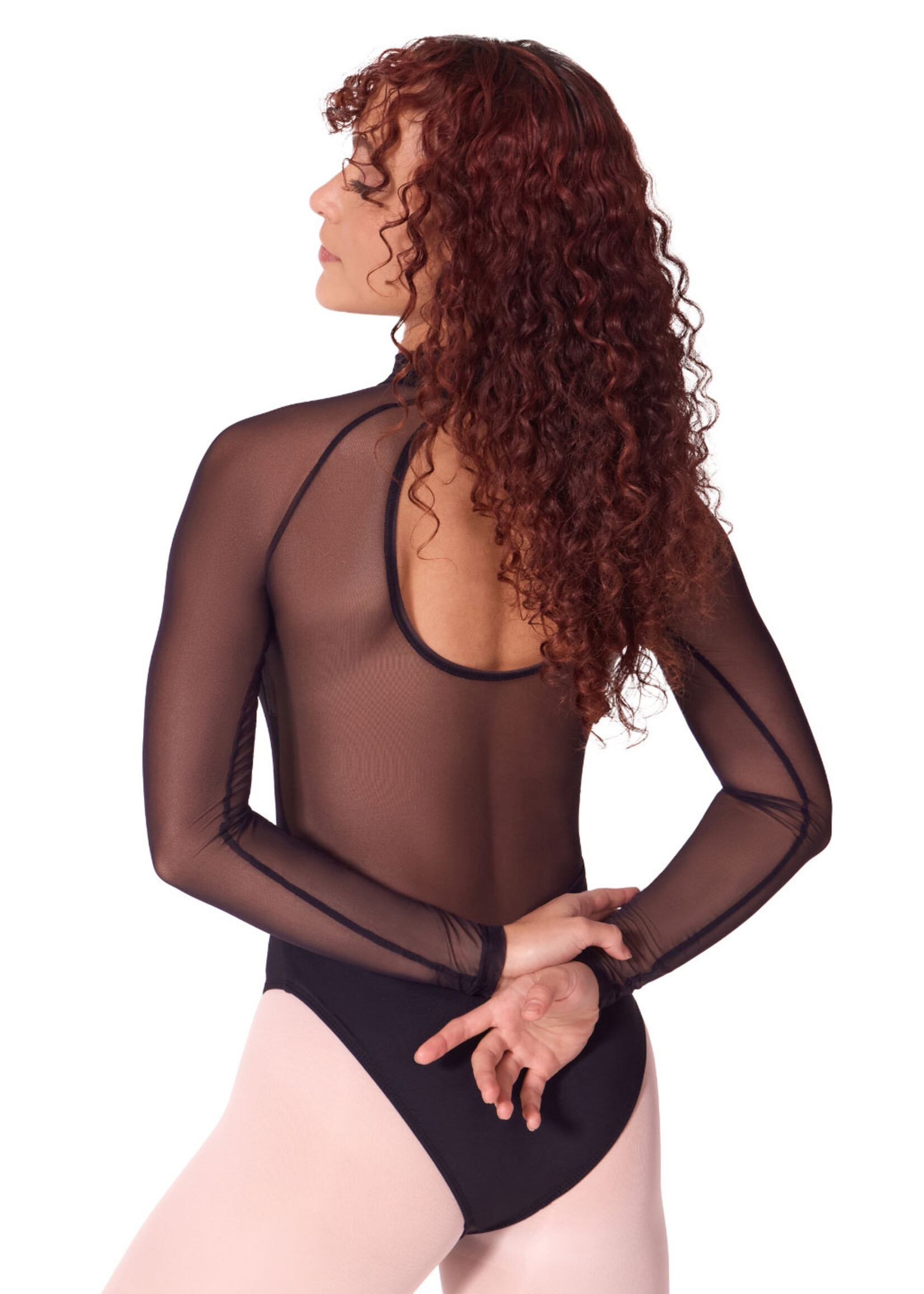 Capezio Adult Soft Elegance Long Sleeve Mesh Leotard