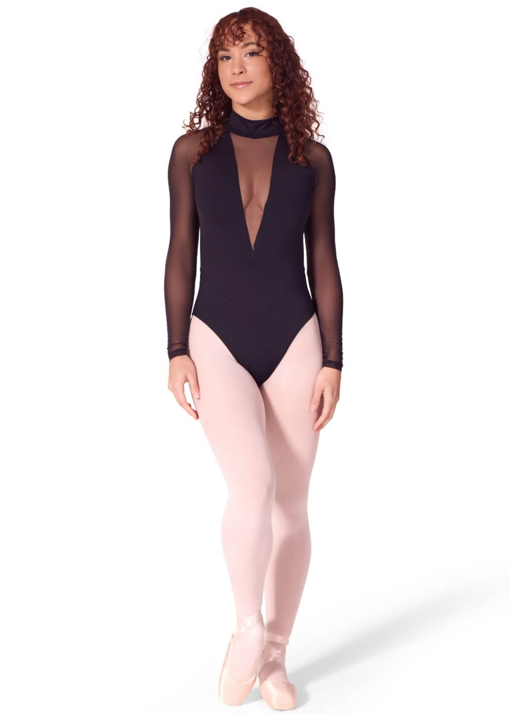 Capezio Adult Soft Elegance Long Sleeve Mesh Leotard