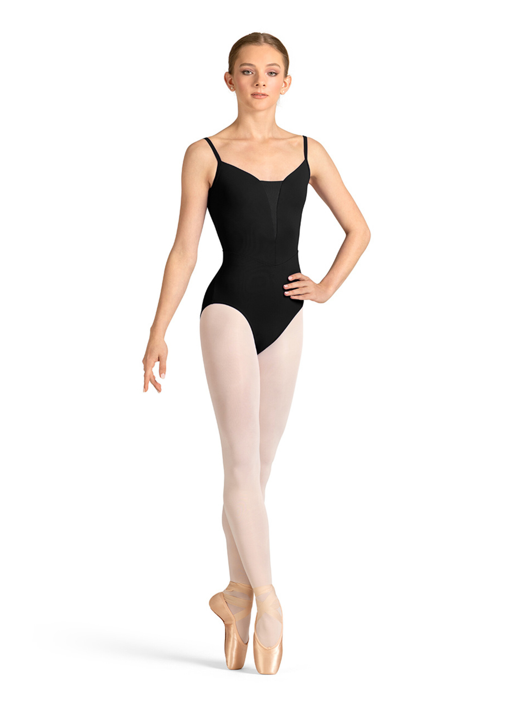 Mirella Adult Celeste V-Front Mesh Camisole Leotard