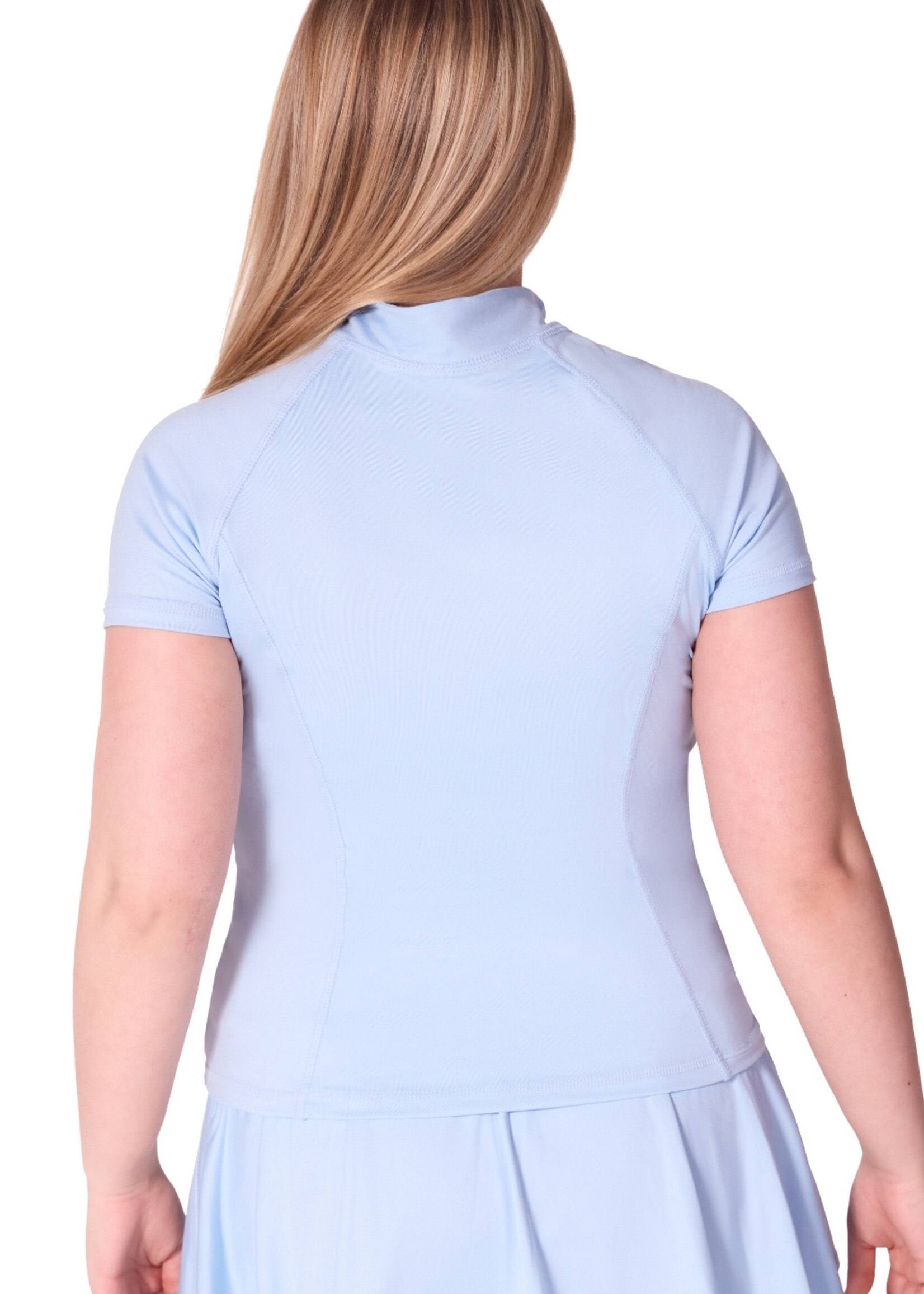 Capezio Short Sleeve Zip Up Top