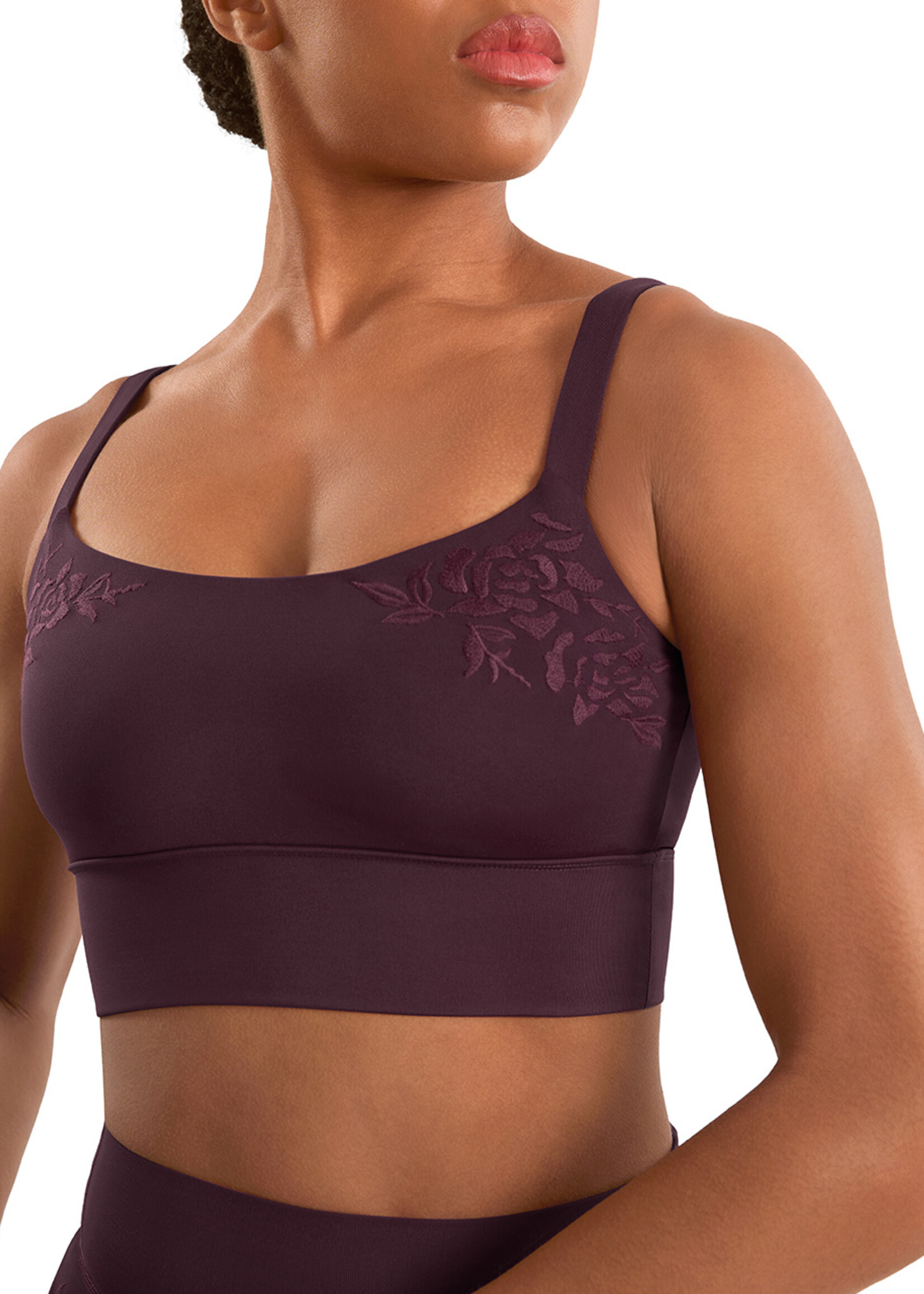 Mirella Adult Embroidered Cami Crop Top