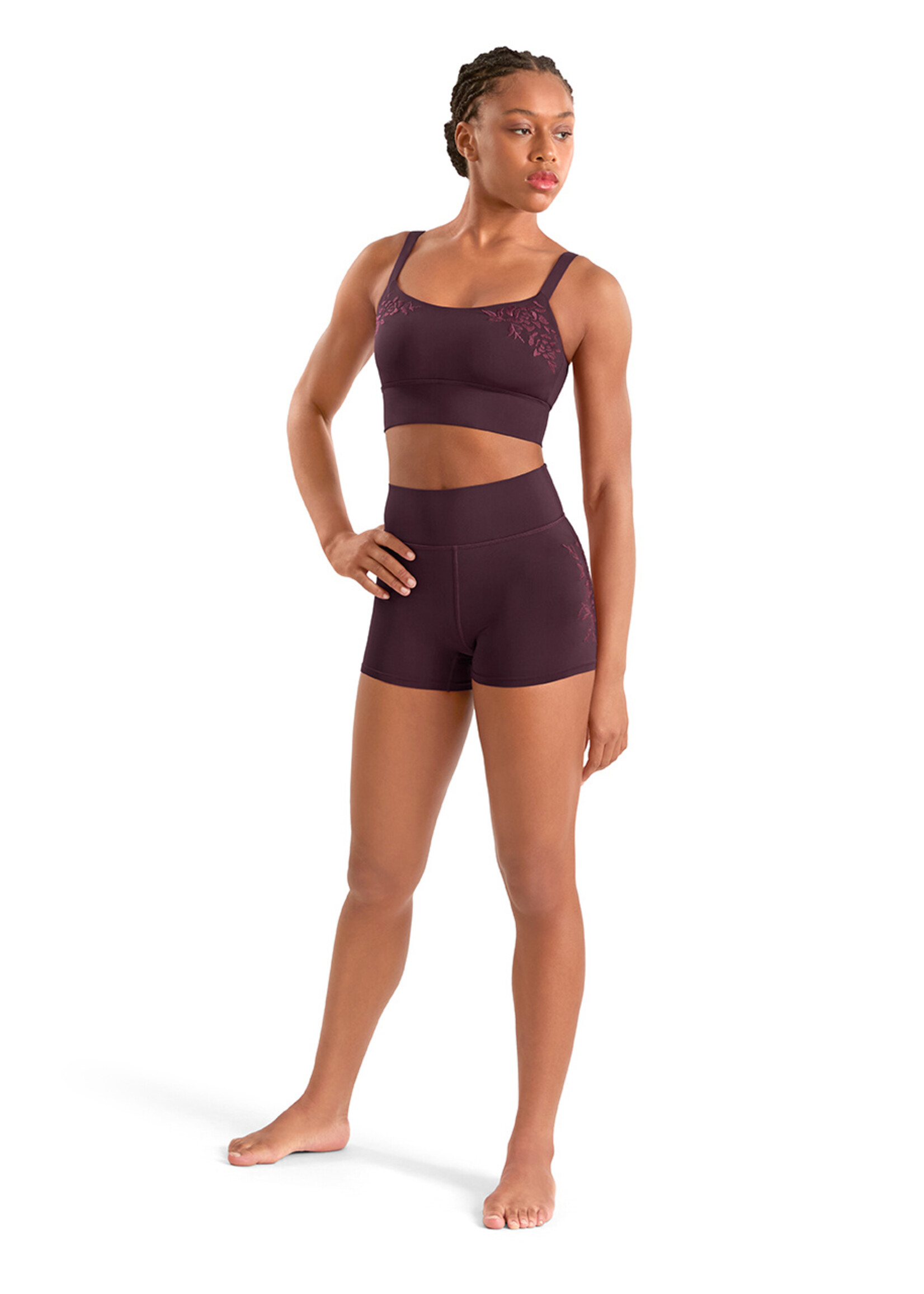 Mirella Adult Embroidered Cami Crop Top