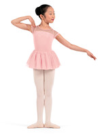 Mirella Child Mesh Cap Sleeve Tutu Dress