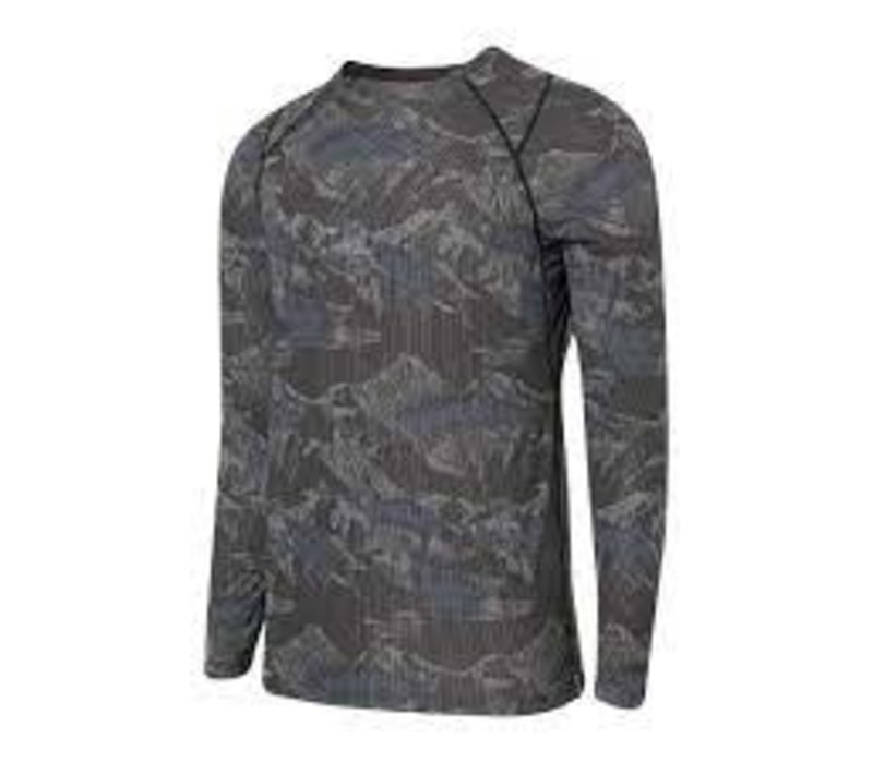 Quest Baselayer LS Crew Navy Mountainscape