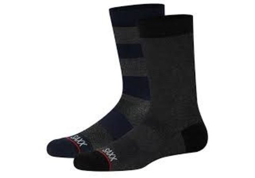 Saxx Whole Package Crew Socks 2pk Ombre Rugby/Black Heather(BOR)