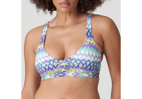 Prima Donna Holiday Plunge Bikini Top With Removable Pads 4007125 Mezcalita Blue