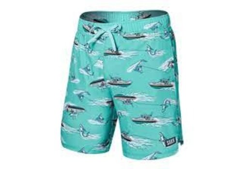 Saxx Oh Buoy 2N1 Volley 7" Sharkski - Turquoise(SSK)