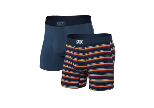 Saxx Vibe Boxer Brief 2pk Field Stripe Navy