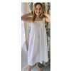English Rose Linens English Rose White Cotton Rosebud Nightgown
